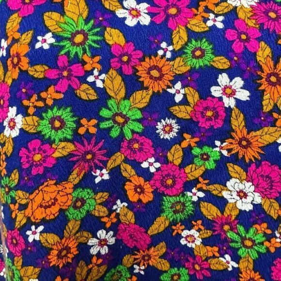 Vintage 70s Floral Mini Dress - Picture 4 of 4